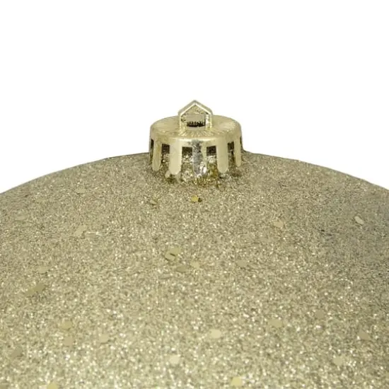 10" Gold Holographic Glitter Shatterproof Christmas Ball Ornament {3}