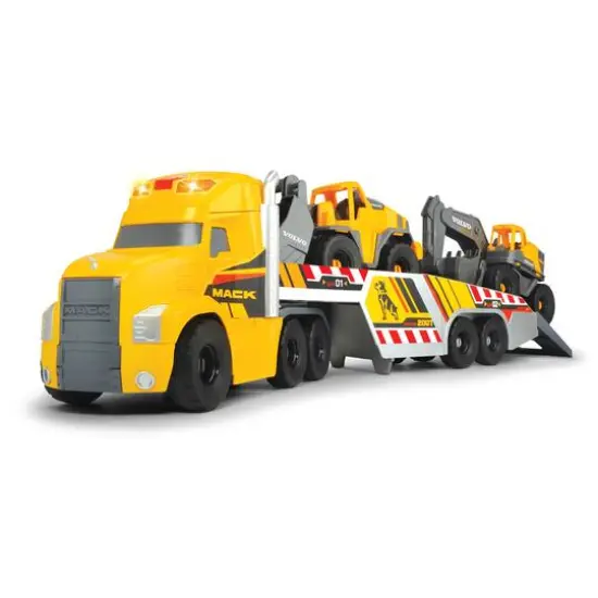 Dickie Toys 28" Mack Truck with 2 Volvo Construction Trucks {3}