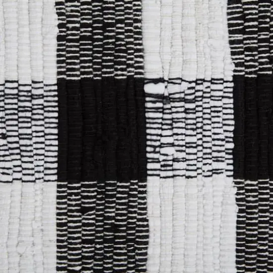 DII&reg; Buffalo Check Rag Rug, 2.25ft. x 6ft. Black {4}