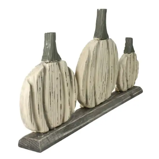 16.5" White Pumpkins Fall Harvest Tabletop D&eacute;cor {3}