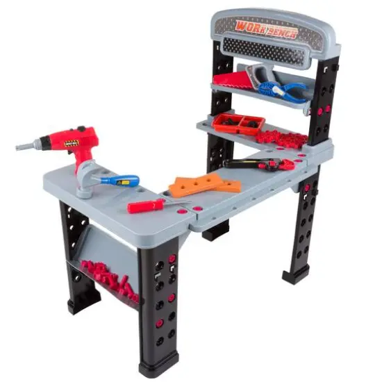 Toy Time Woodworking & Mechanic Workshop Tool Bench {3}