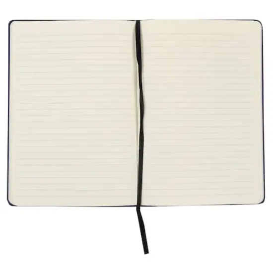 JAM Paper Large Hardcover Notebook with Elastic Band Blue {4}