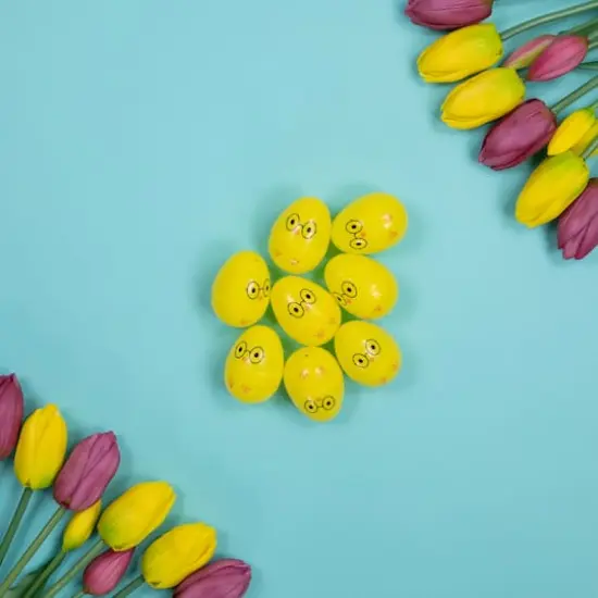 Yellow Chick Wearing Glasses Fillable Easter Eggs, 8ct. {3}