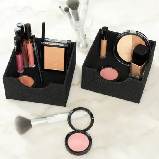 Household Essentials Square Drawer Organizers, 2ct. Black {3}