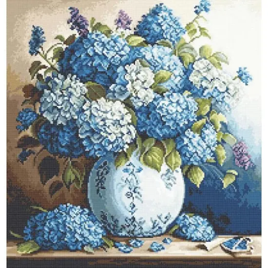 Luca-S Vase with Hydrangeas Counted Cross Stitch Kit {1}