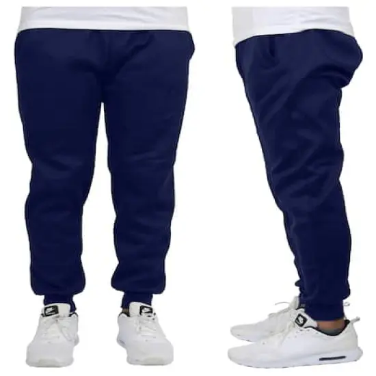 Galaxy by Harvic Men's Fleece-Lined Jogger Sweatpants Navy {1}