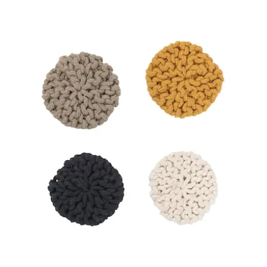 Hello Honey&reg; Round Cotton Crocheted Coaster Set {1}