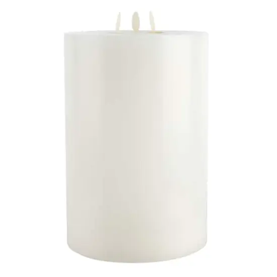6" x 9" Oscillating Flame LED Pillar Candle by Ashland&reg; White {1}