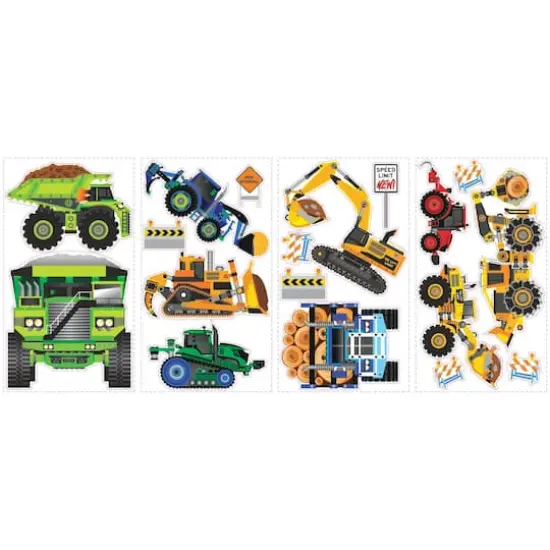 RoomMates Construction Vehicles Peel & Stick Wall Decals {3}