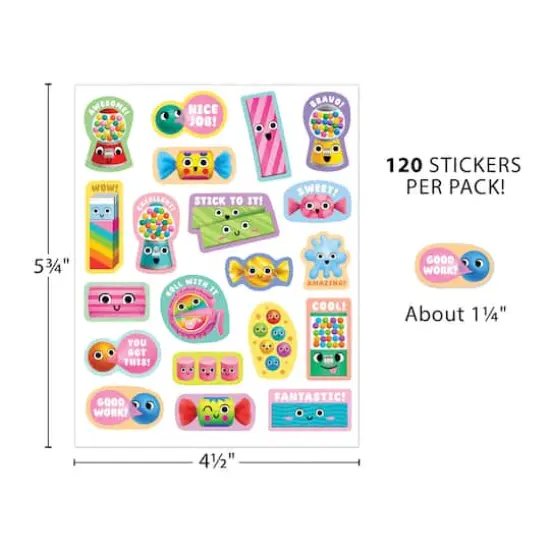 Teacher Created Resources&reg; Bubble Gum Smelly Stickers, 6 Packs of 120 {4}