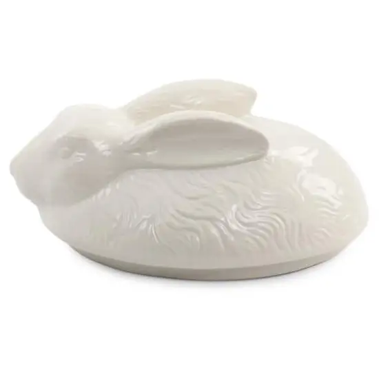 Martha Stewart 9" Cream Ceramic Bunny Oval Baker {4}