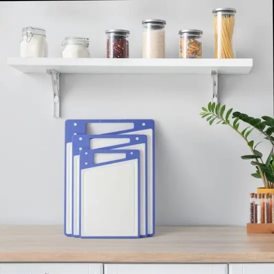 JoyJolt&reg; Cutting Board Set White and Purple {8}