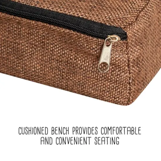 Honey Can Do Deep Espresso Entryway Bench with Storage Shelves {3}