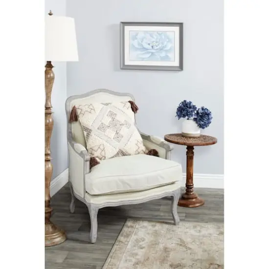 Brown Mango Wood Traditional Accent Table {6}