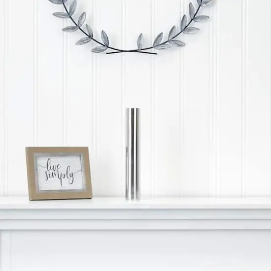 12" Cylinder Chrome Vase {5}