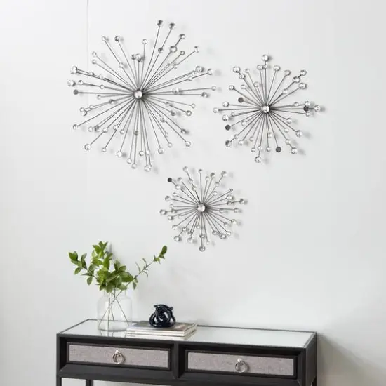 Clear Acrylic Starburst Glam Wall Decor Set {8}