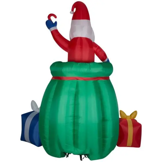 10ft. Airblown&reg; Inflatable Giant Animated Santa in a Gift Bag {3}