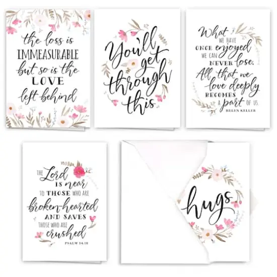 Hortense B. Hewitt Co. Floral Typography Sympathy Cards {1}