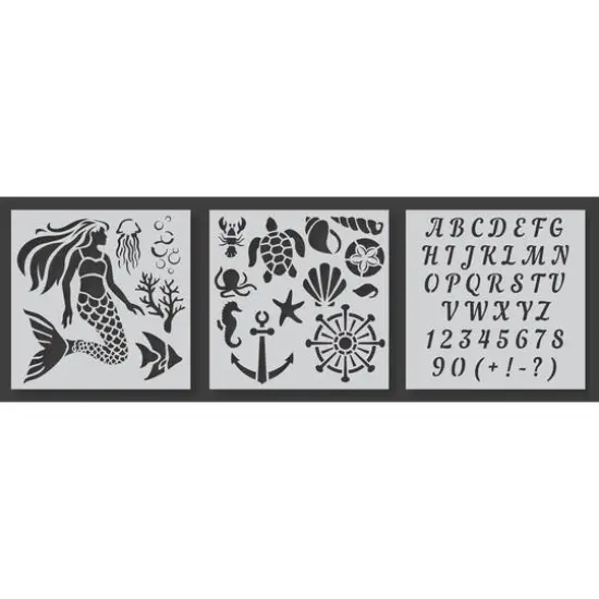 PA Essentials Ocean Collection Stencil Set {3}