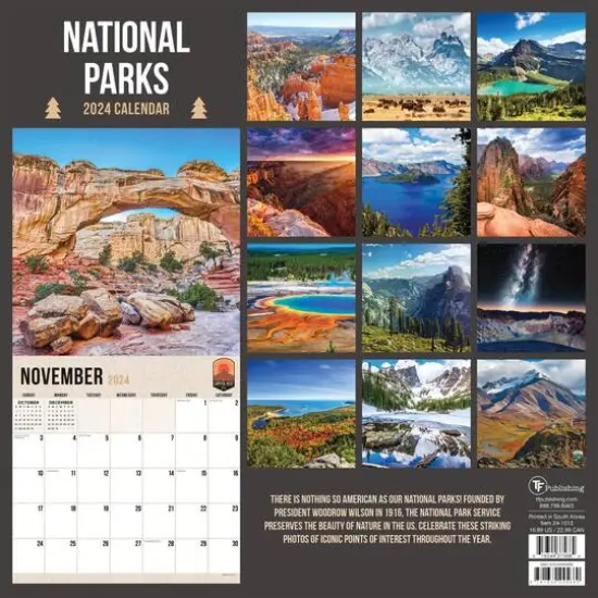 TF Publishing 2024 National Parks Wall Calendar {3}