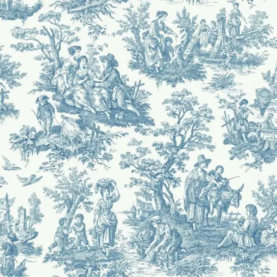 RoomMates Country Life Toile Peel & Stick Wallpaper Red and White {2}