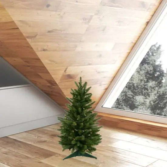 2ft. Pre-Lit Fraser Fir Artificial Christmas Tree, Clear Dura-Lit&reg; Lights {3}