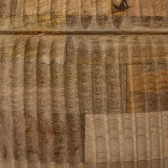 Hello Honey&reg; 26" Round Hand-Carved Natural Mango Wood Stool {6}