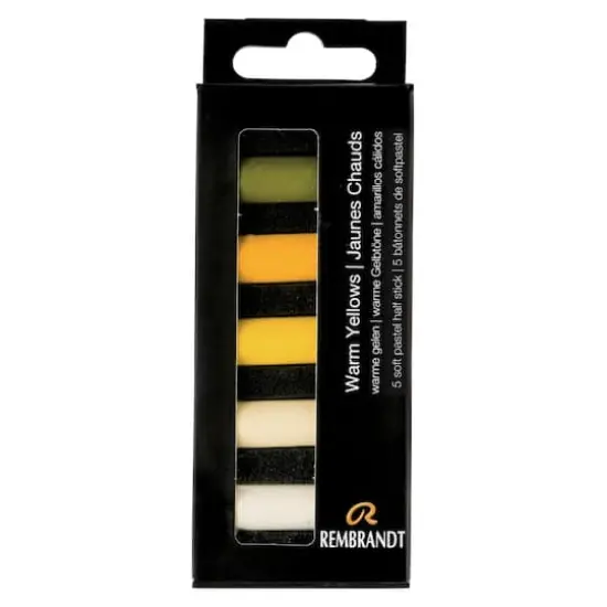 Rembrandt 5 Color Warm Yellows Half Stick Soft Pastel Set {1}