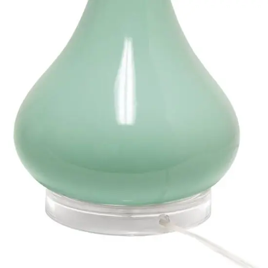 Lalia Home 26" Droplet Table Lamp with Fabric Shade Aqua {8}