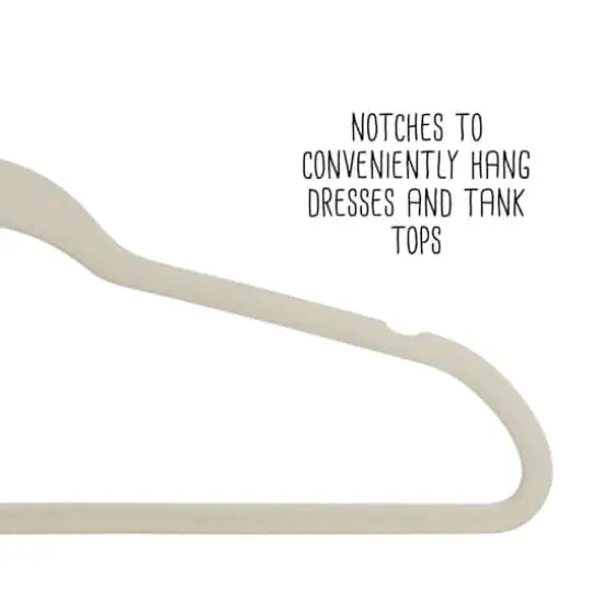 Honey Can Do Warm Gray Slim-Profile Non-Slip Velvet Hangers, 25ct. {8}