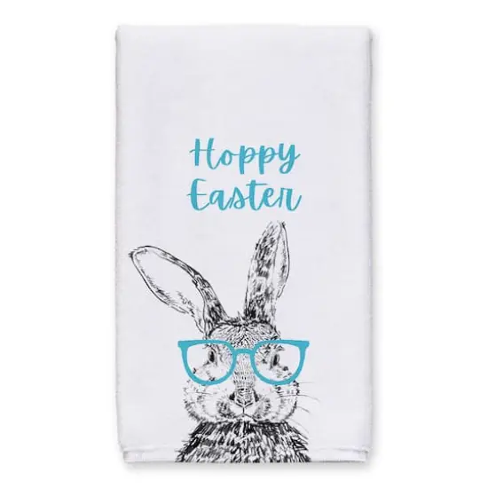 Hoppy Easter Bunny Glasses Tea Towel Set {3}