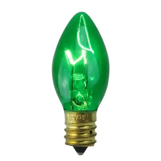 Incandescent C7 Replacement Bulbs, 25ct. Green {1}