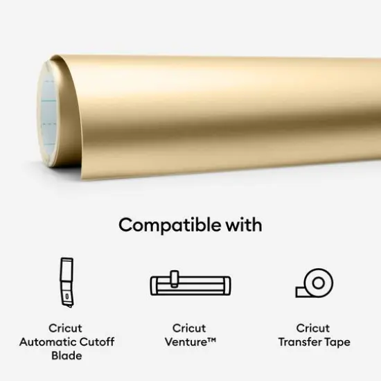 Cricut&reg; 25" Matte Metallic Permanent Smart Vinyl&trade; Champagne {9}