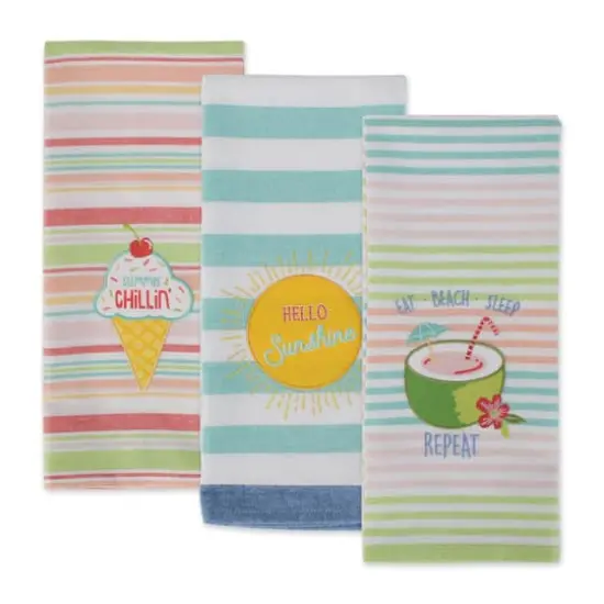 DII&reg; Summer Fun Embellished Dishtowel Set {3}