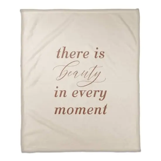 50" x 60" Beauty in Every Moment Coral Fleece Blanket {1}