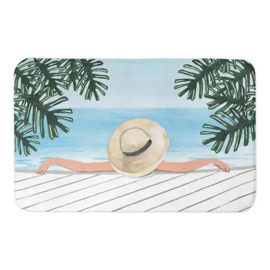 Lounging By The Sea 34" x 21" Bath Mat {1}