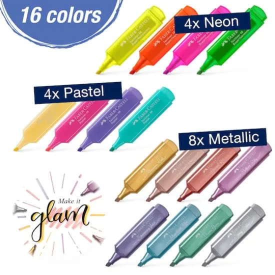 Faber-Castell&reg; Textliner 16 Color Desk Set {3}