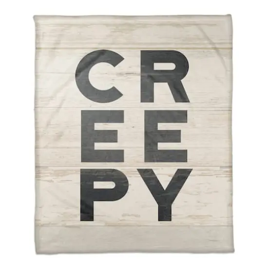 Creepy Wood Fleece Throw {1}