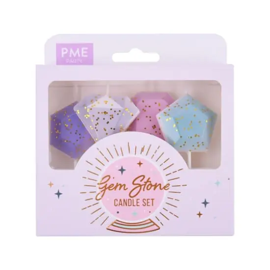 PME Party&reg; Gem Stones Birthday Candle Set {4}