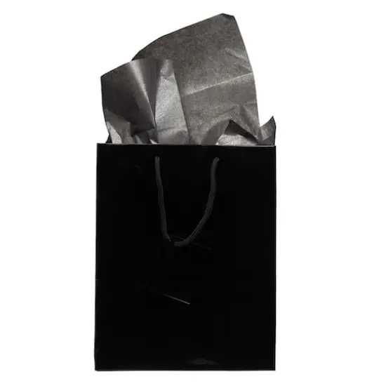 JAM Paper Shimmer Tissue Paper, 3 Sheets Pewter graphite gray {6}