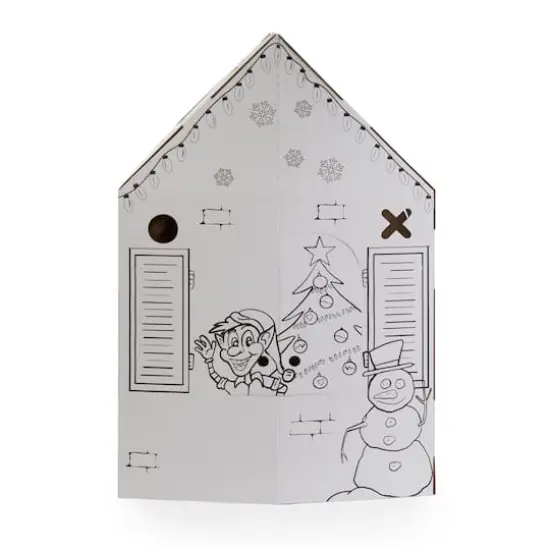 Easy Playhouse Holiday Cottage Cardboard Playhouse {8}