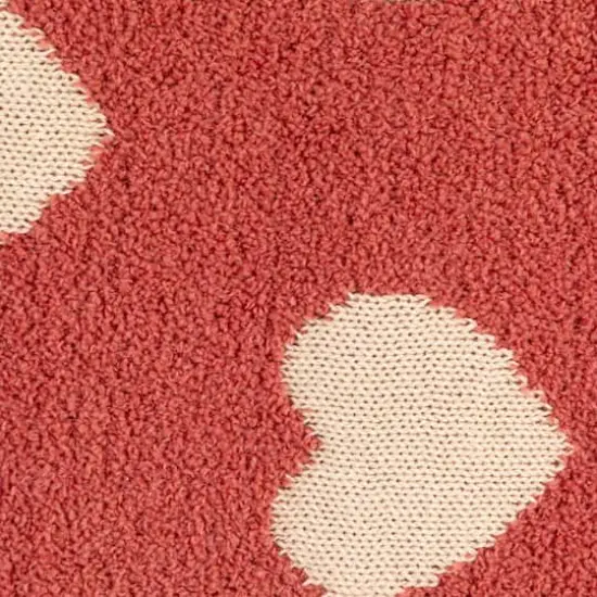 Hello Honey&reg; Pink & White Hearts Cotton Knit Chenille Baby Blanket {8}