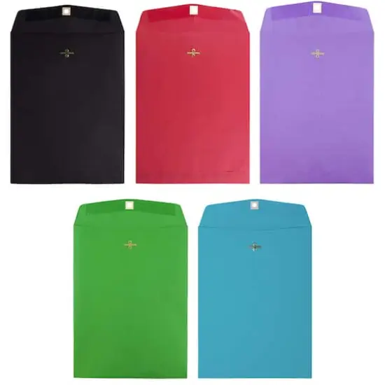 JAM Paper 9" x 12" Assorted Open End Catalog with Clasp Envelopes, 50ct. {1}