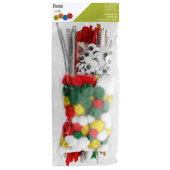 Essentials by Leisure Christmas Arts Jumbo Craft Pack, 300ct. {1}