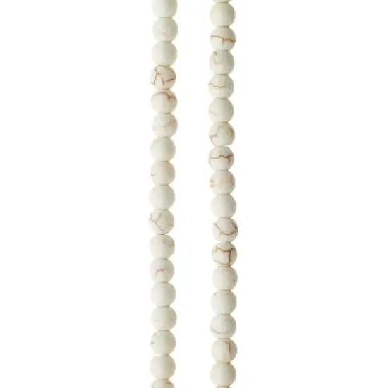 White Crackle Dyed Howlite Round Beads, 6mm by Bead Landing&trade; {1}