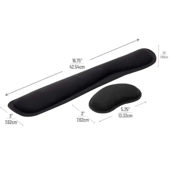 Mind Reader Harmony Collection Black Ergonomic Wrist Rest Sets for Keyboard & Mouse, 3ct. {5}
