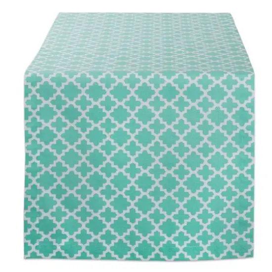 Aqua Lattice Table Runner 14" x 108" {1}