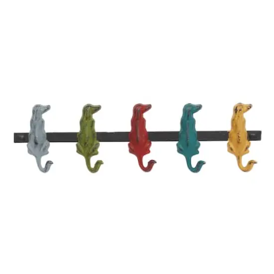 Multi Colored Metal Farmhouse Wall Hook, 5" x 19" x 1" {1}
