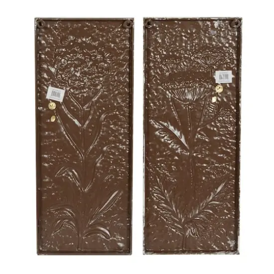 23" White Metal Farmhouse Floral Wall D&eacute;cor Set {7}