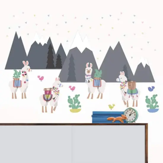 WallPops Laid Back Llamas Wall Art Kit {4}